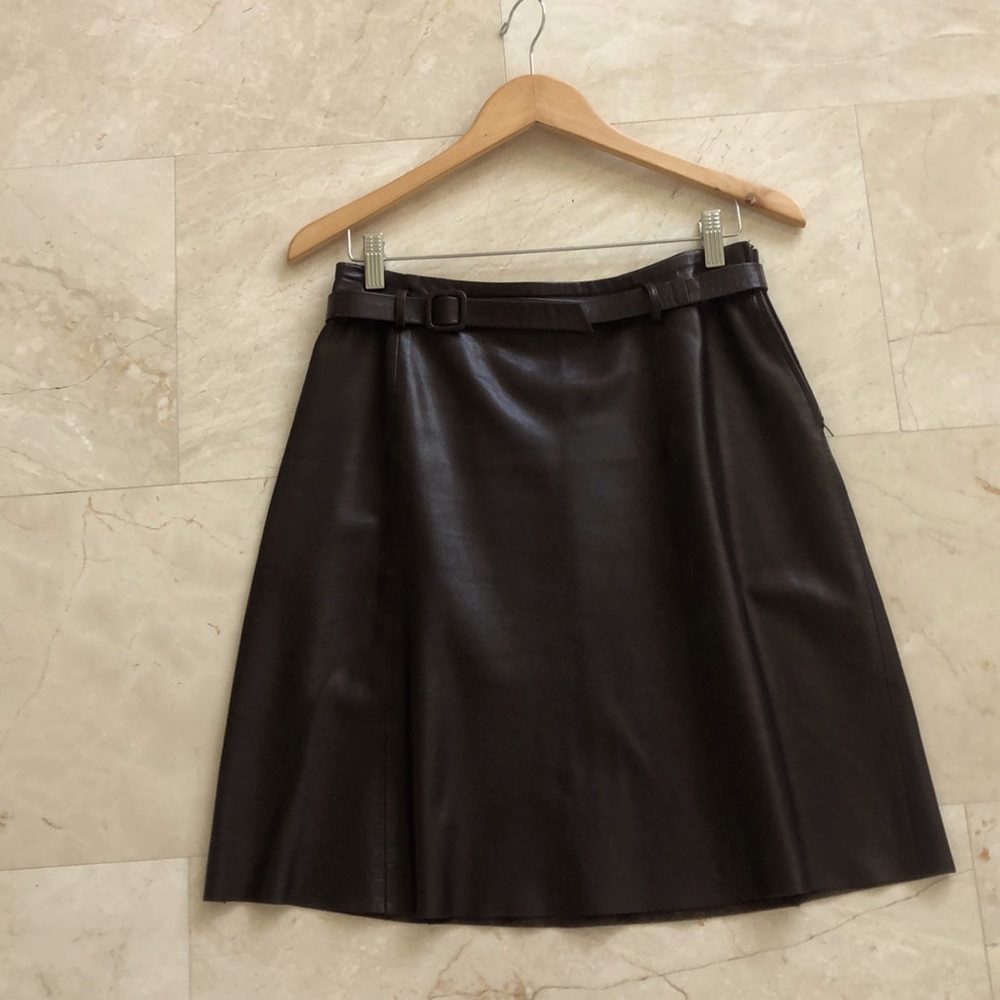 Leather aline skirt